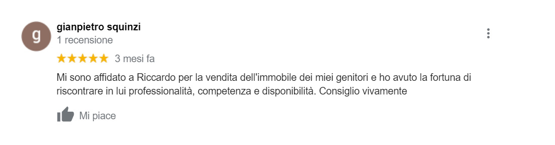 Recensione Google di Giampietro Squinzi