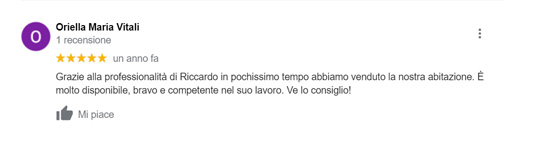 Recensione Google di Oriella Maria Vitali