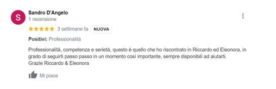 Recensione Google di Sandro d Angelo